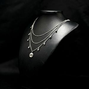 🤍'Ode To Mom' White Silver Layered Necklace Earrings - Paparazzi Accessories🤍